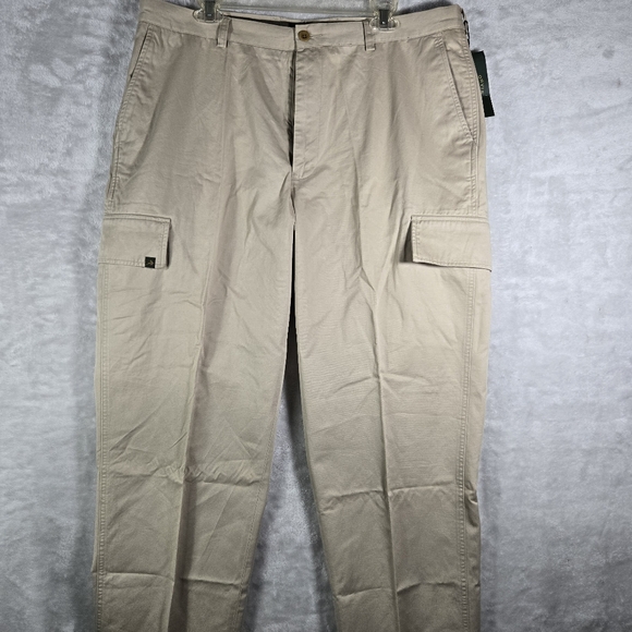 Orvis Signature Cargo Pants Mens 38 Unhemmed Hamilton Gentlemen Khaki NWT - Picture 1 of 10